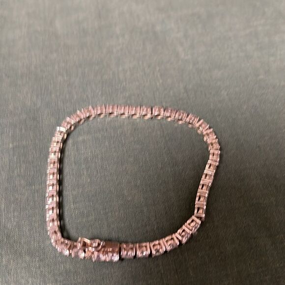 Vintage SETA Elegant Sterling Silver Tennis Bracelet - Picture 7 of 7